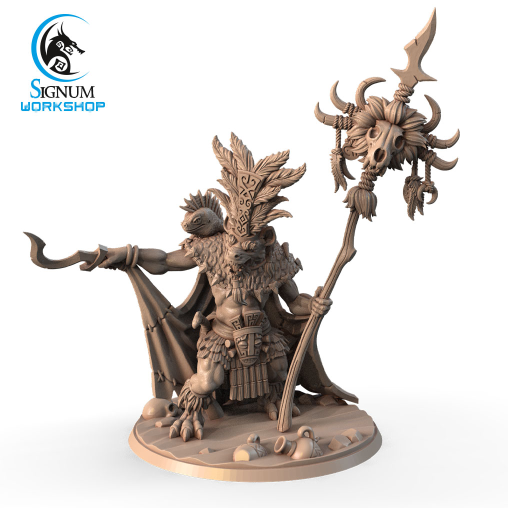 Gwembesh, the Gnoll Shaman - Resin Fantasy Miniature